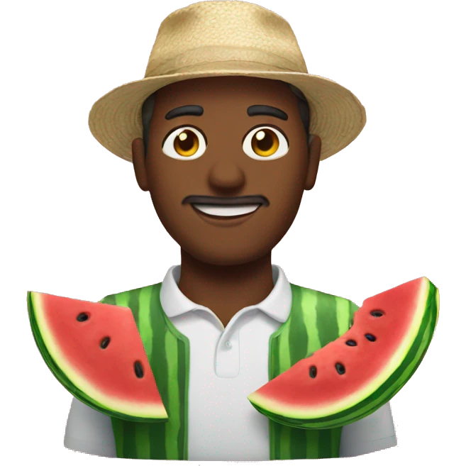 Watermelon man emoji