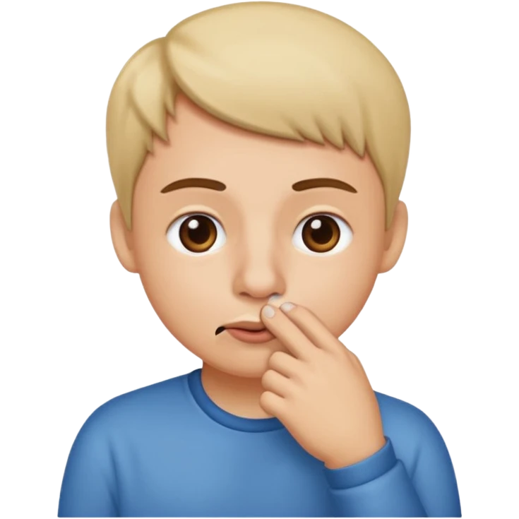 picking nose emoji