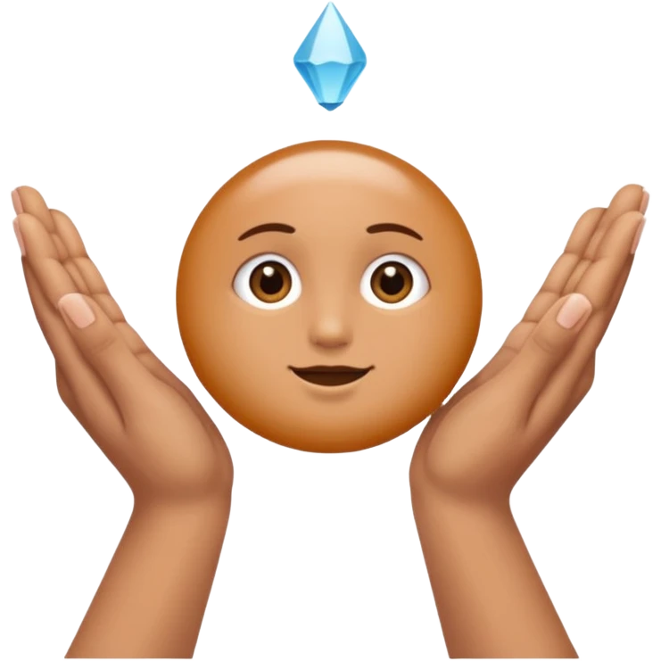 Two hands holding  emoji