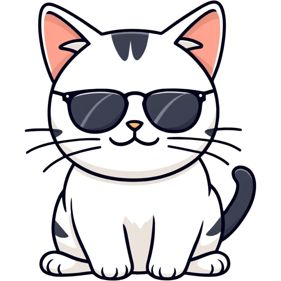 Cat with sunglasses emoji