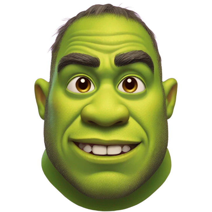 Shrek with makeup on emoji