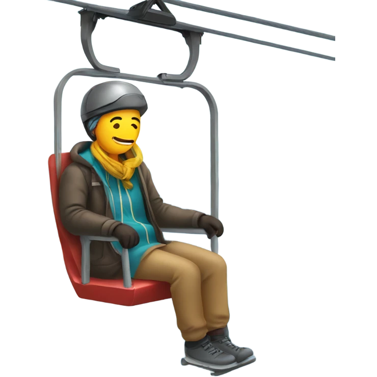 Getting sick on chairlift emoji