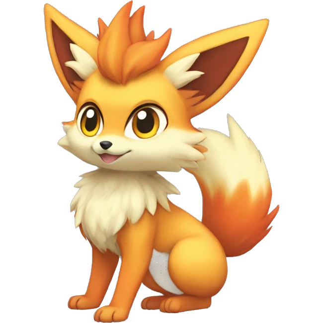  Fennekin-Flareon—Vulpix-Fakemon Full body emoji