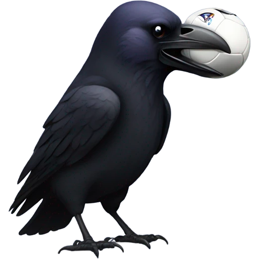 Raven with a football  emoji