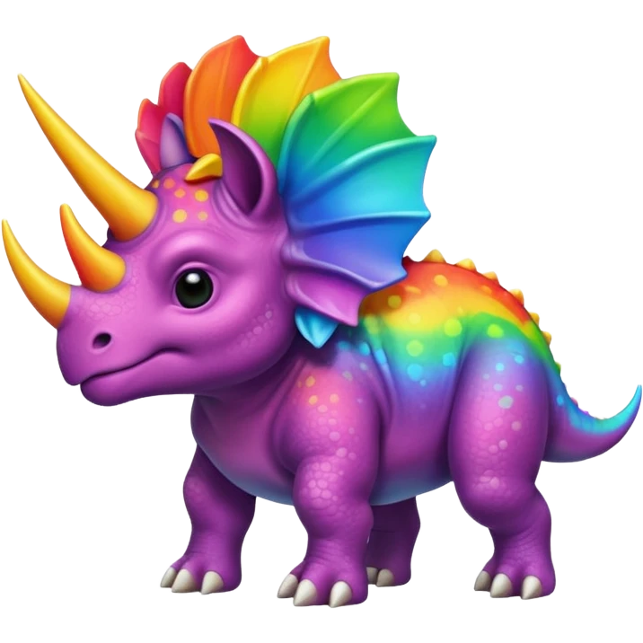 Rainbow triceratops  emoji