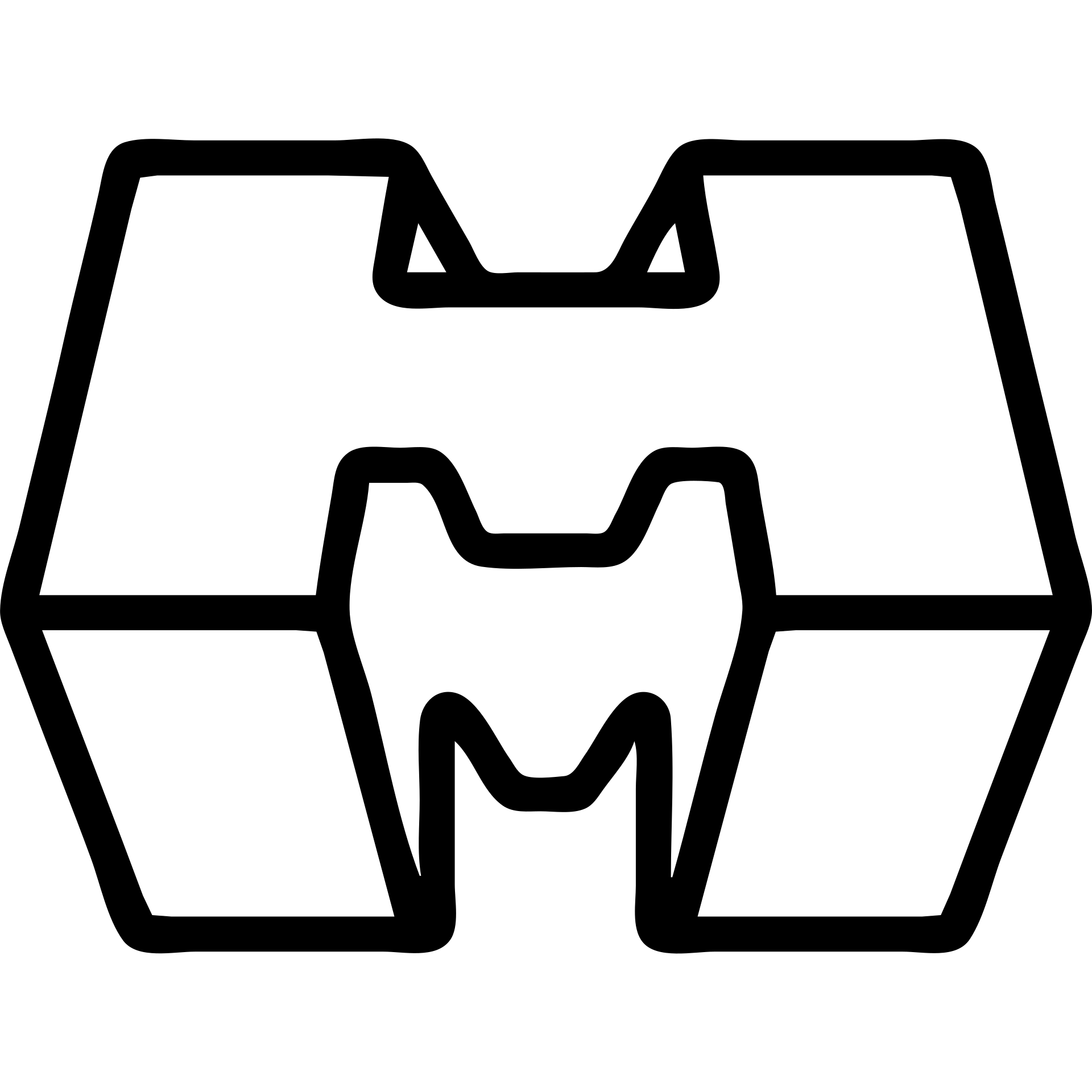 Minecraft logo inspired icon, outlined style, no fill emoji