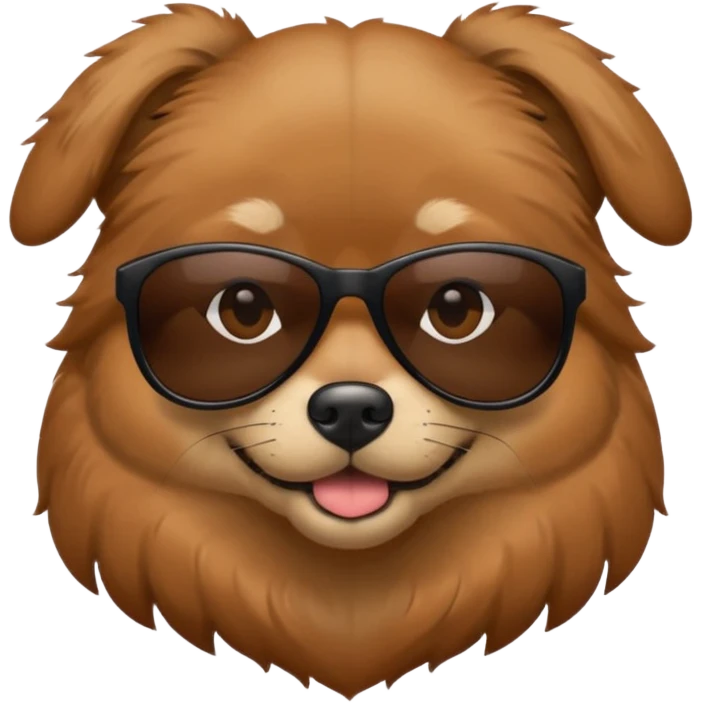 dog with total black sunglasses emoji