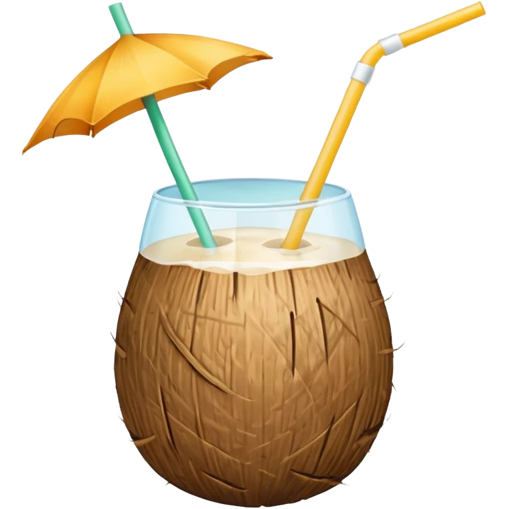 hawaii coconut drink  emoji