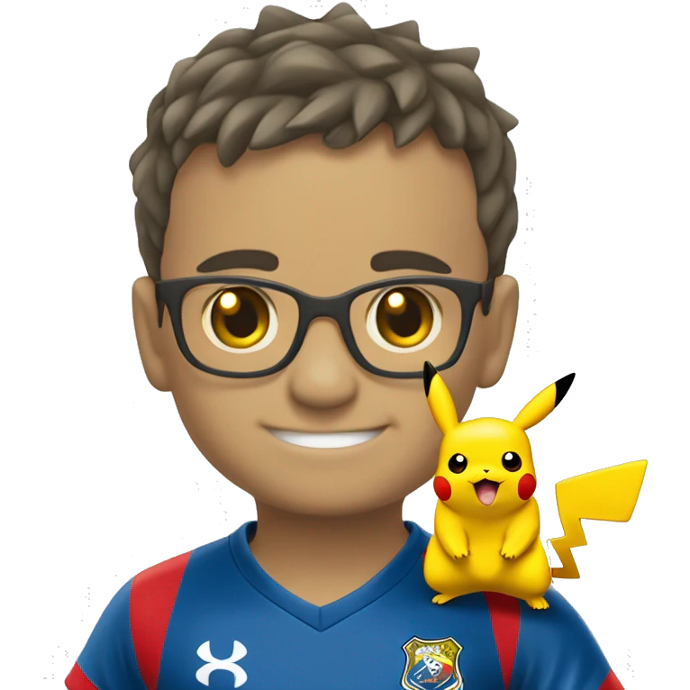 Pikachu com camisa do fortaleza esporte clube emoji
