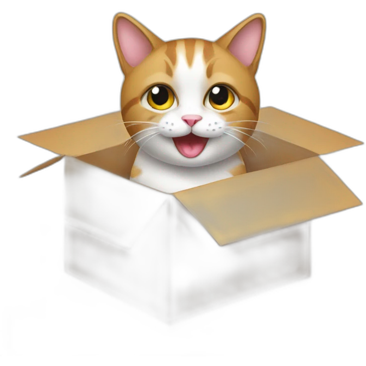 cat from gift box emoji