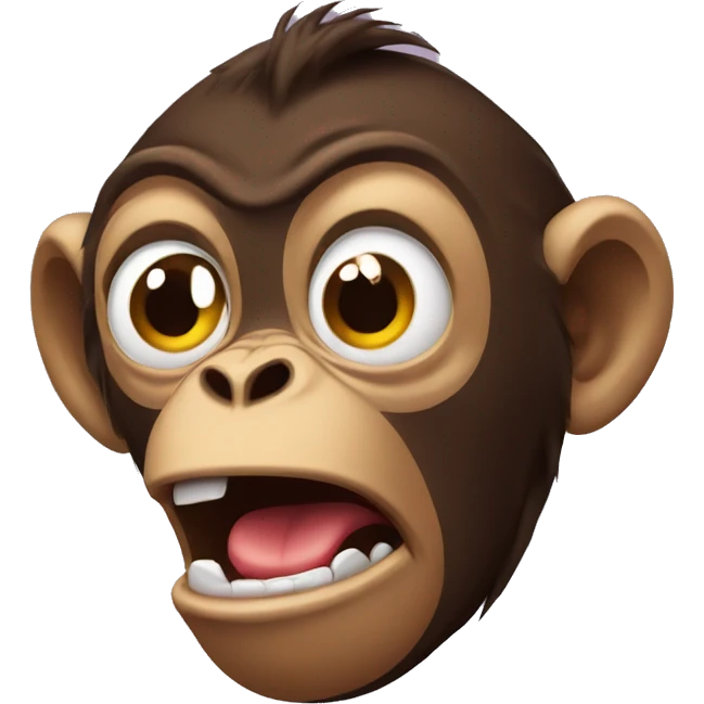 Scared monkey emoji