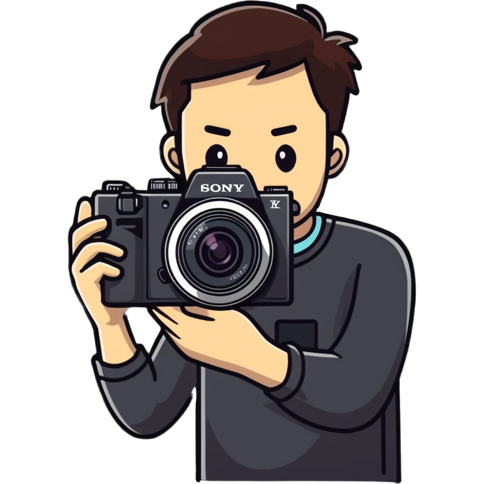 photographer with sony camera emoji