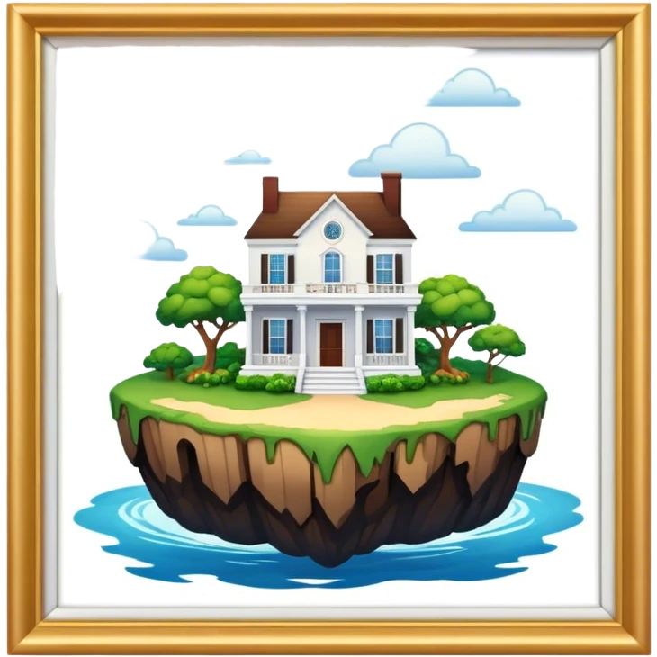 Floating island white house emoji