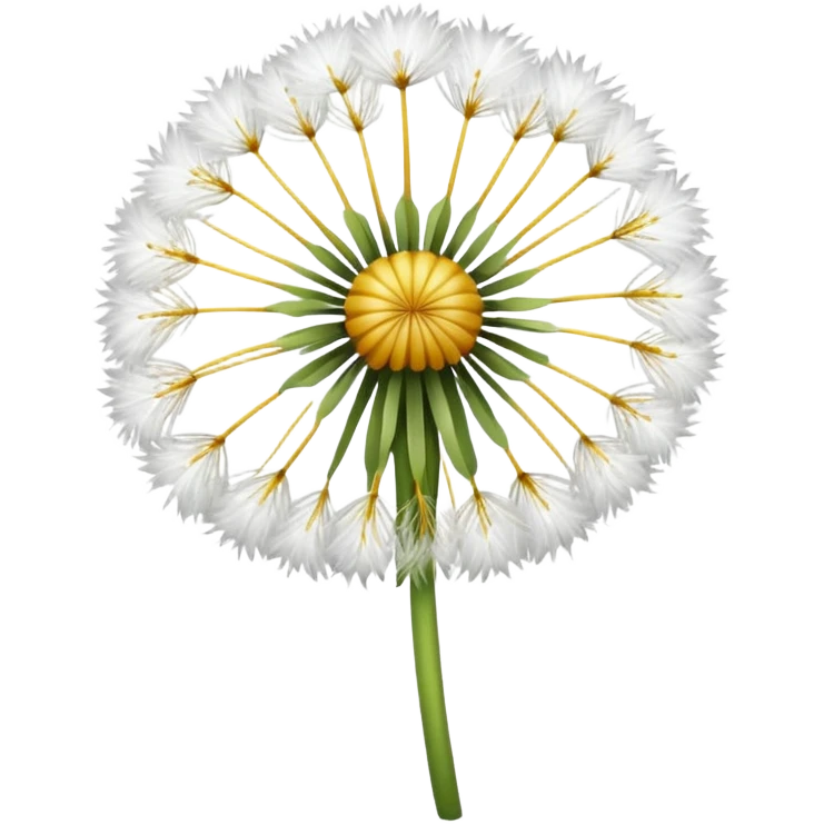 Dandelion flower emoji for bio in white colour more feathers looks realistic  emoji