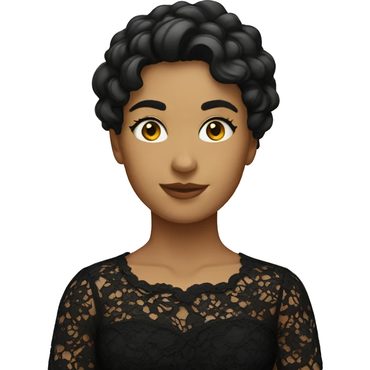 Black lace top emoji