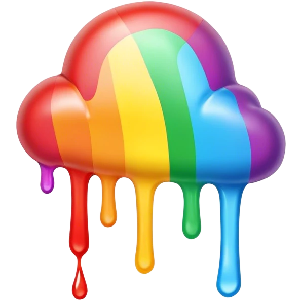 Melting rainbow emoji