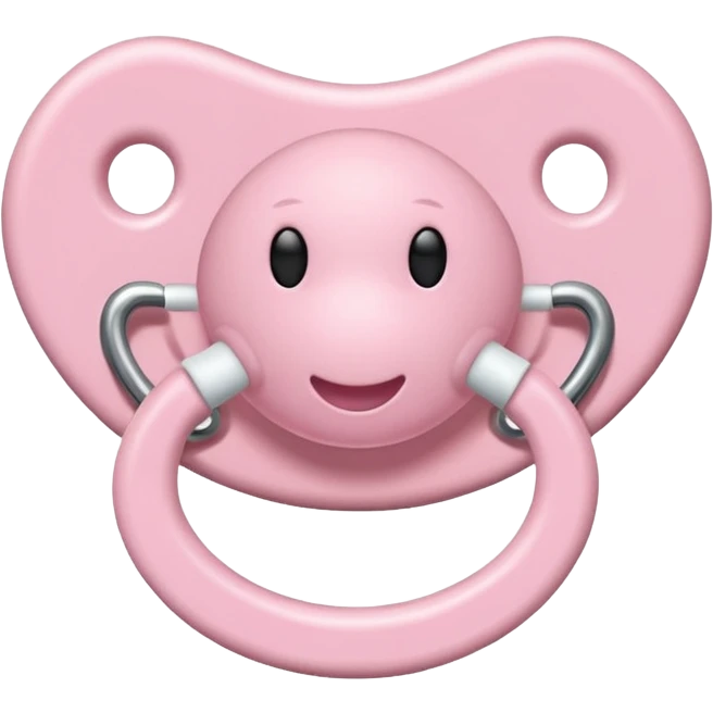 Light pink pacifier emoji