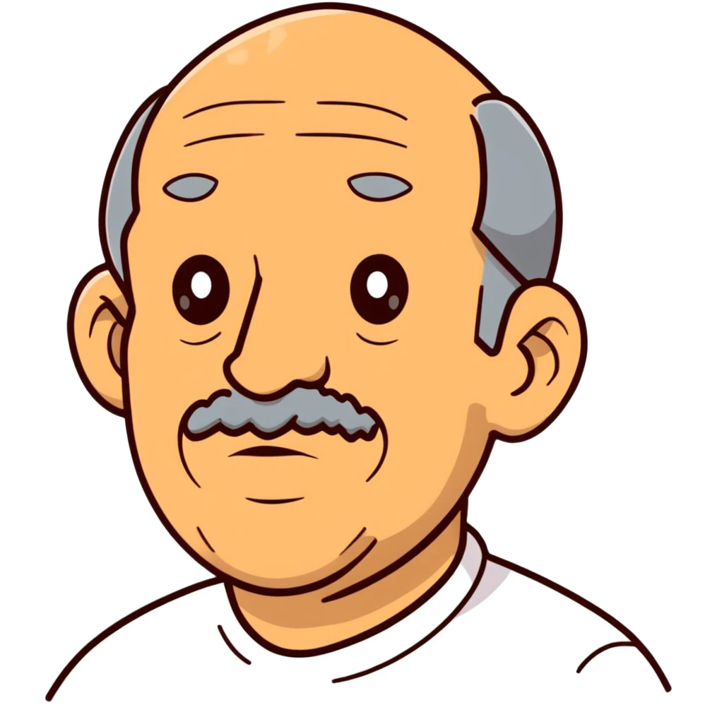 abuelo con ojos marrones emoji