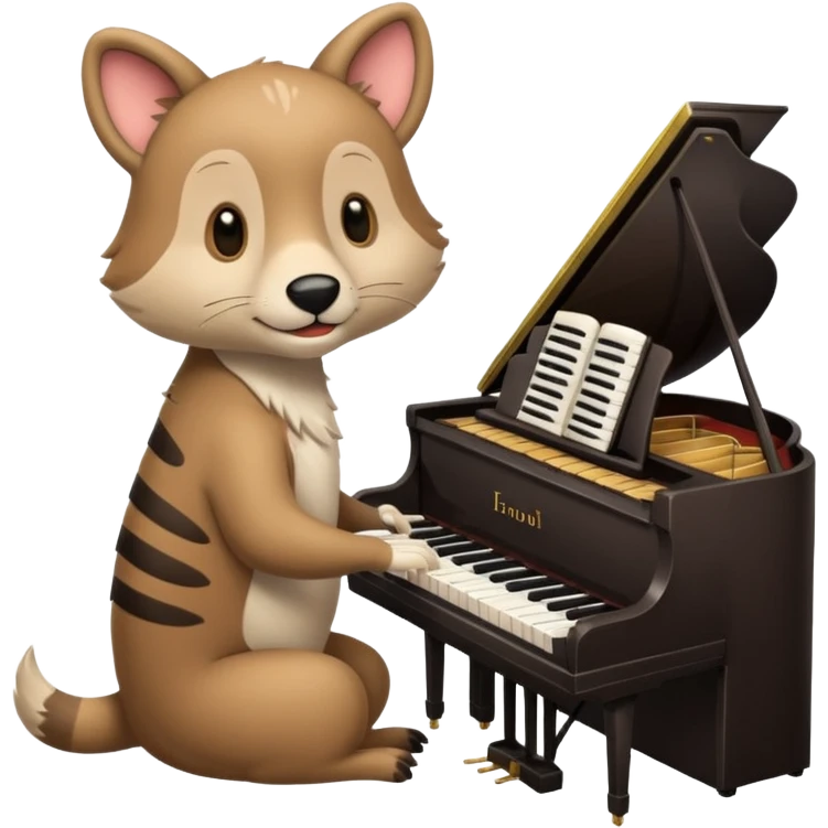 animal playing piano emoji