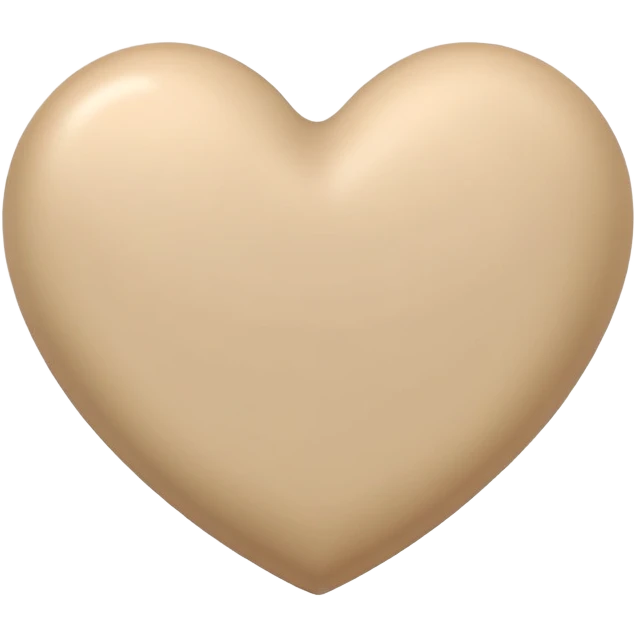 beige heart  emoji