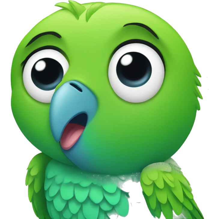 crying parakeet  emoji