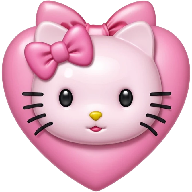 hello kitty heart emoji