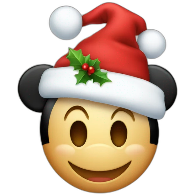 christmas mickey emoji