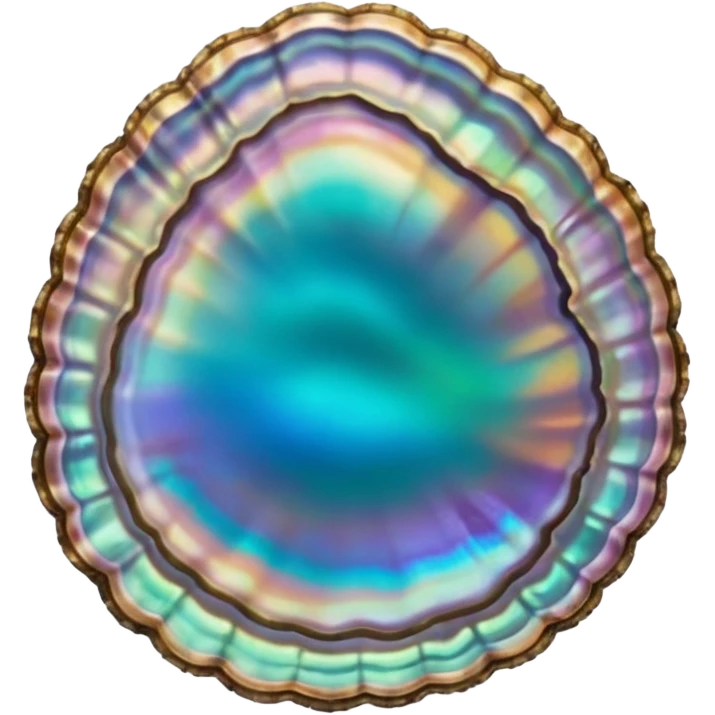 whole abalone shell, shiny emoji