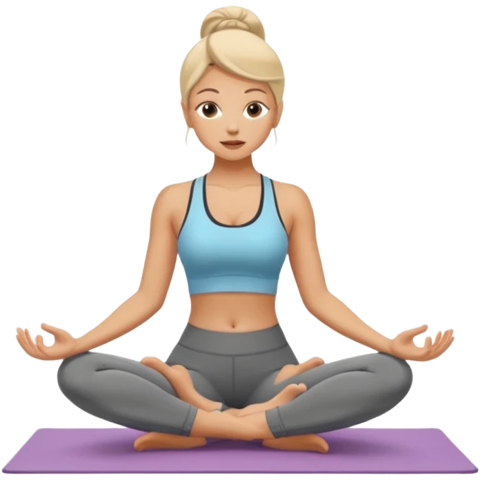 woman burping during yoga practice emoji