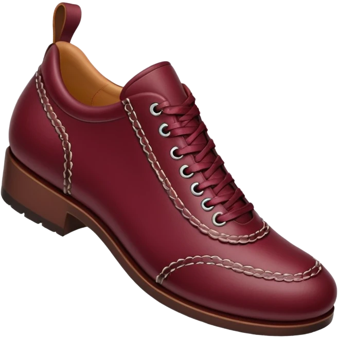 shoe in burgundy color emoji