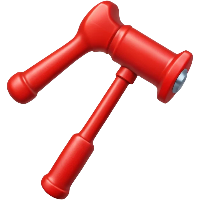 red toy hammer emoji