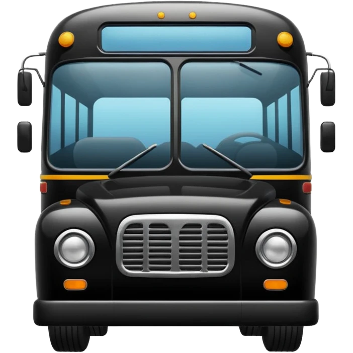 black bus 2d emoji