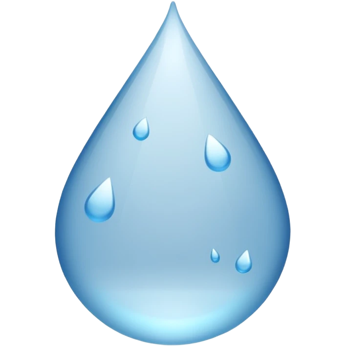 Gota de agua color blanco emoji
