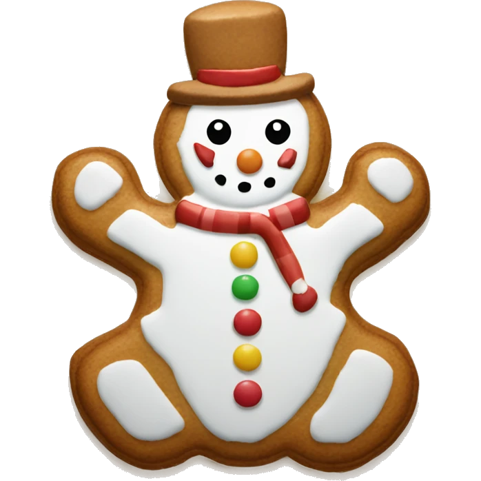 Gingerbread cookie snowman emoji