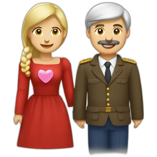 Serbien und Russland mit herz emoji