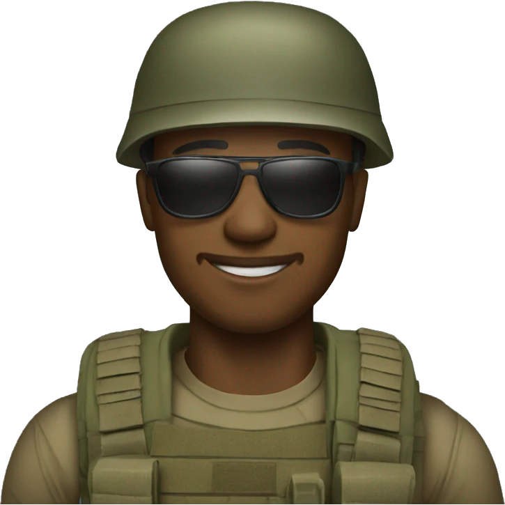 soldier in sunglasses emoji