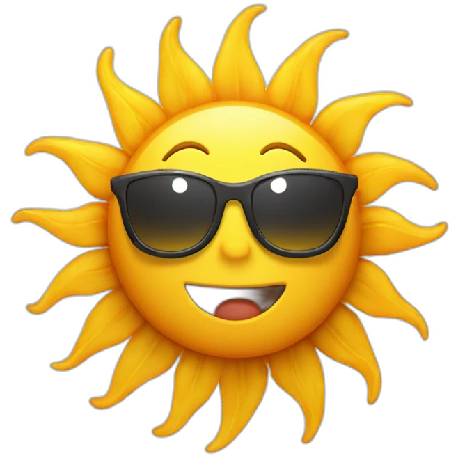 Funny Sun character emoji