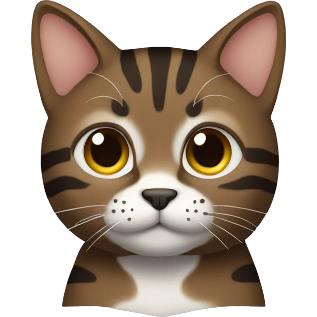 Dark brown tabby car emoji