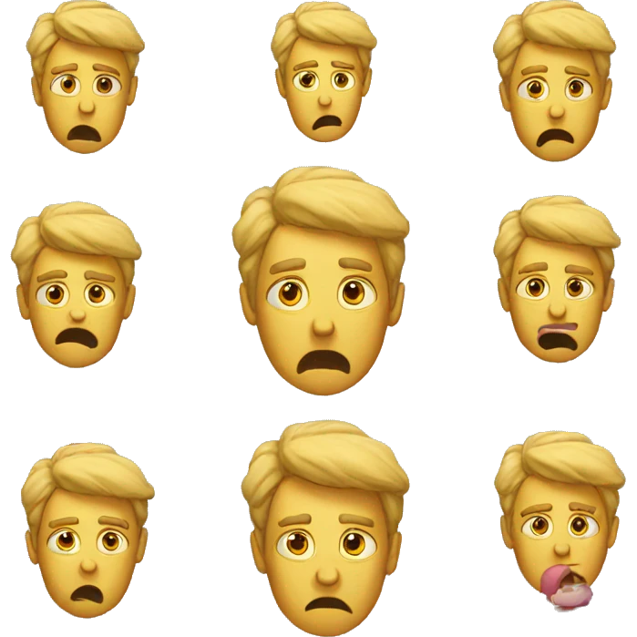 shame and confused emoji