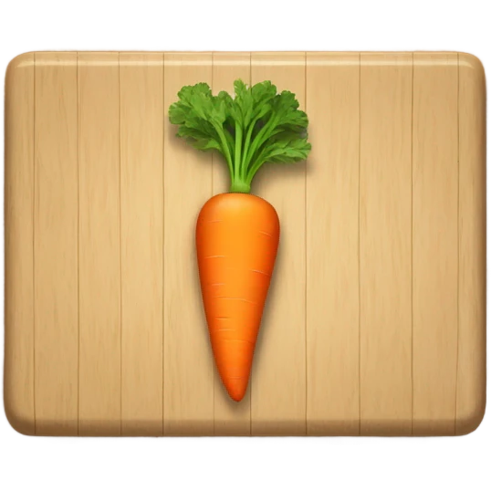 Table and a carrot emoji