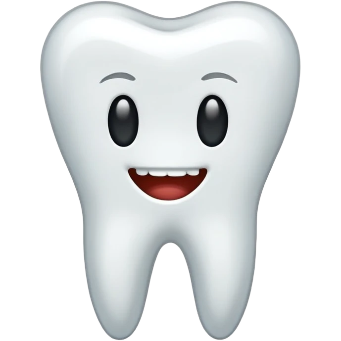 Simple picture of a tooth that is just a black outline  emoji