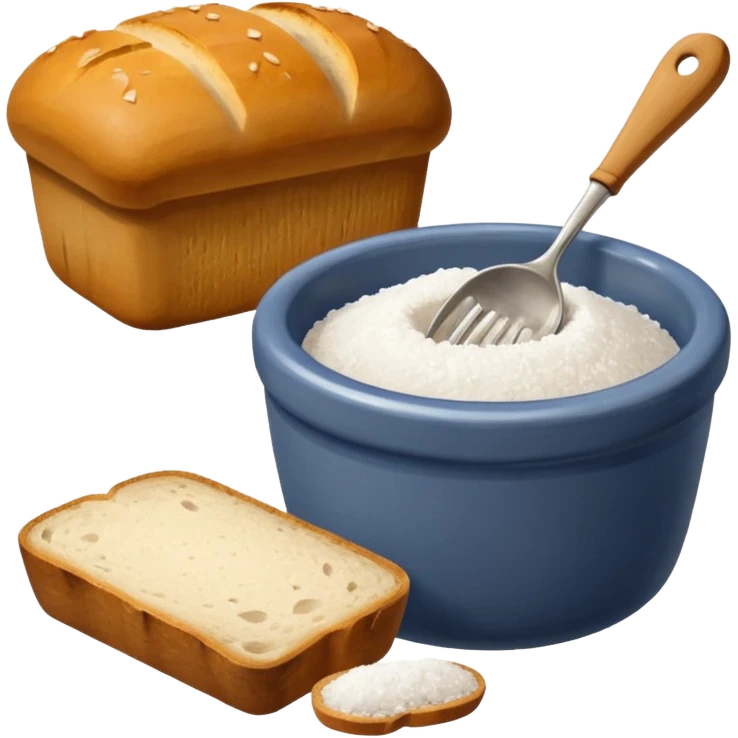  simple salt cellar and bread   emoji