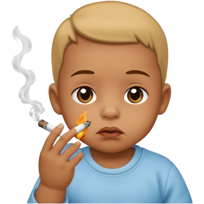 Baby smoking crack emoji