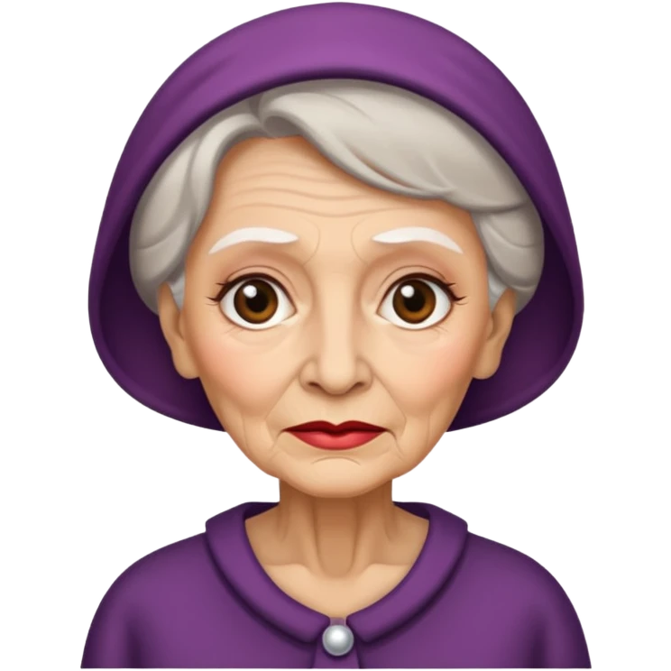 An old woman with a lot of makeup on emoji