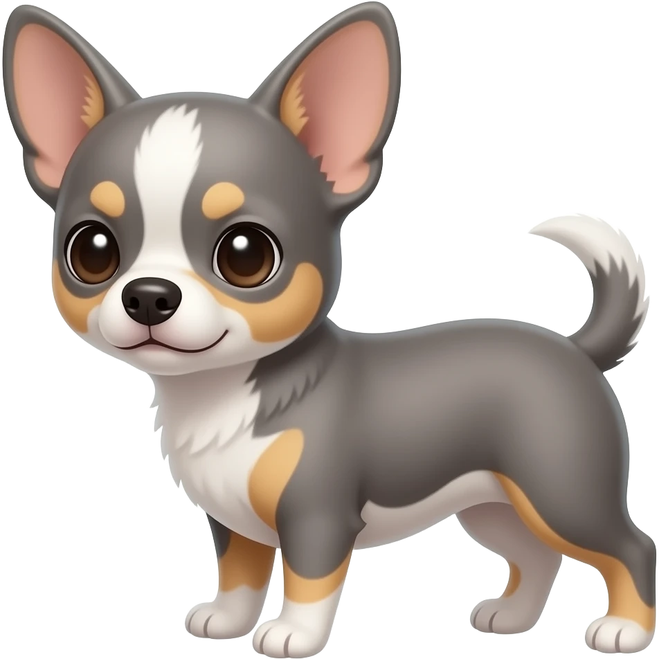 A cute grey Chihuahua emoji