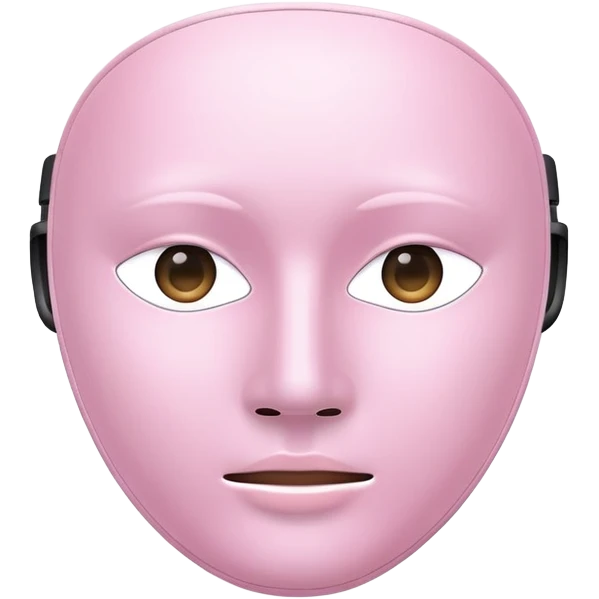 light pink face mask without human emoji