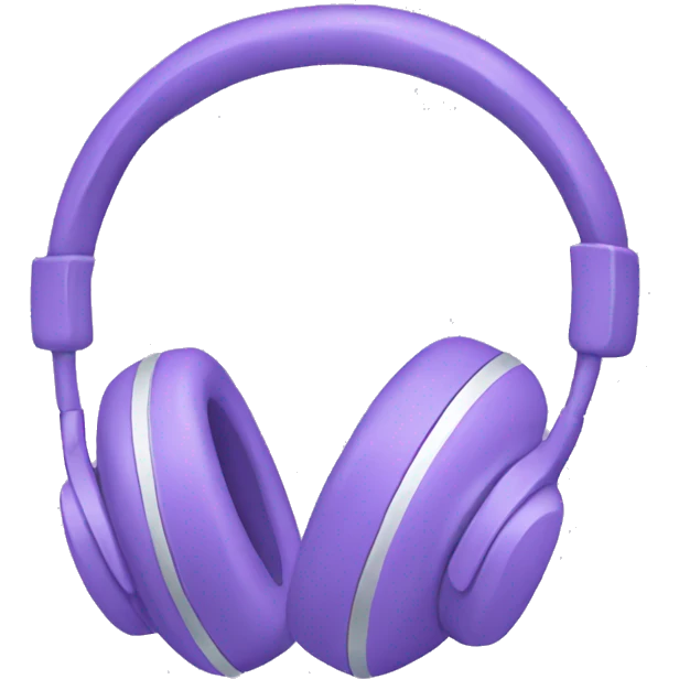 lavender headphones emoji