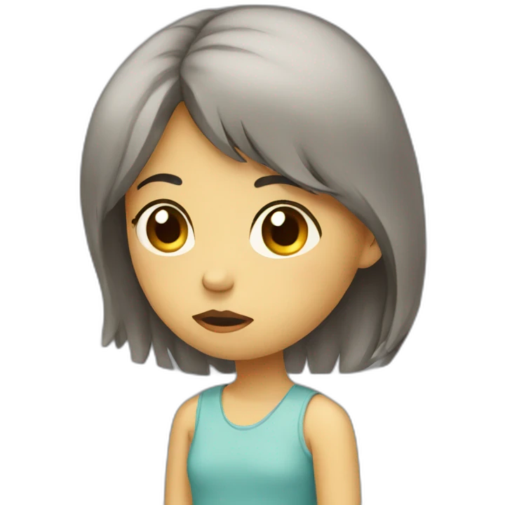 Fille triste emoji