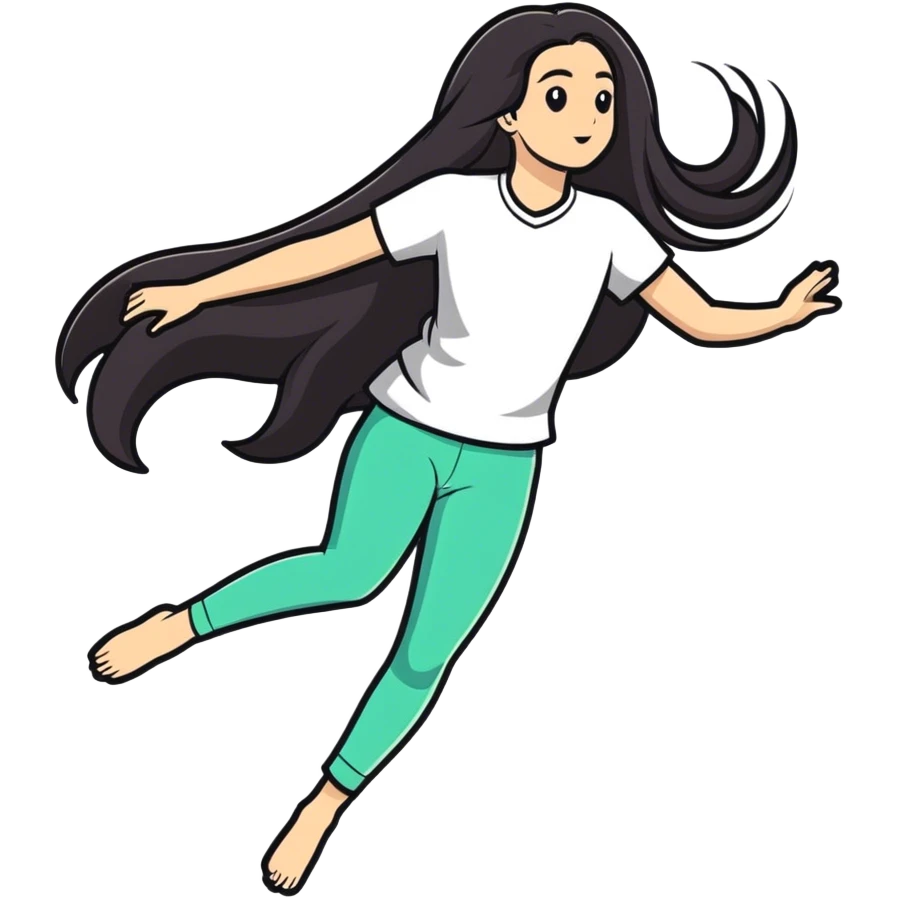 Girl flipping her hair emoji