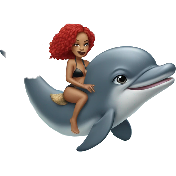 rihanna riding a dolphin emoji